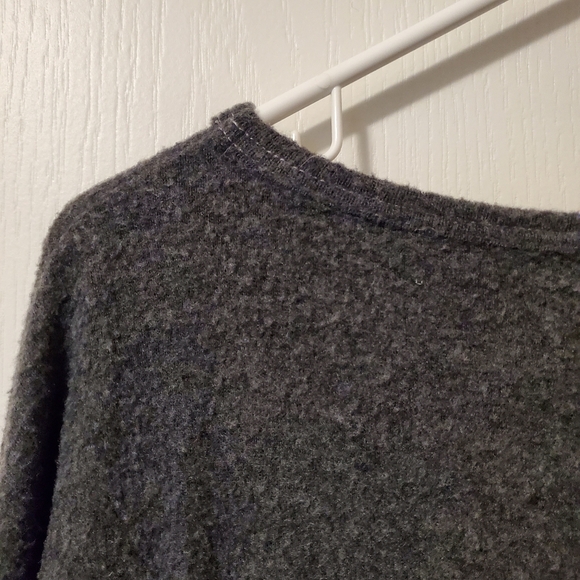 Go Couture Boatneck Dolman Knit Sweater- Grey/White (Size S) - Picture 13 of 16